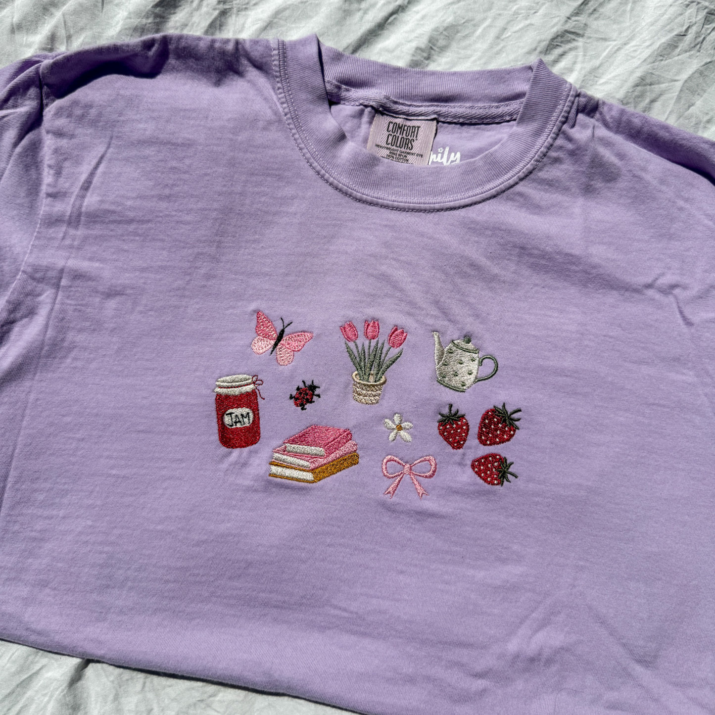 Cottage Core Doodles Embroidered Tee