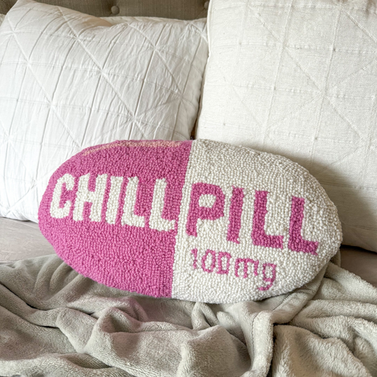 Chill Pill Hot Pink Hook Pillow