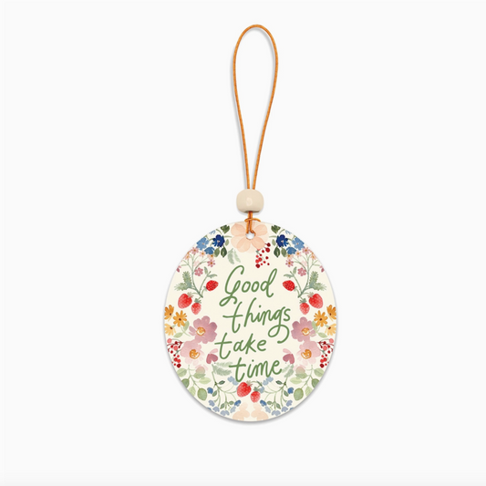 Good Things Take Time Car Air Freshener- Set of 2