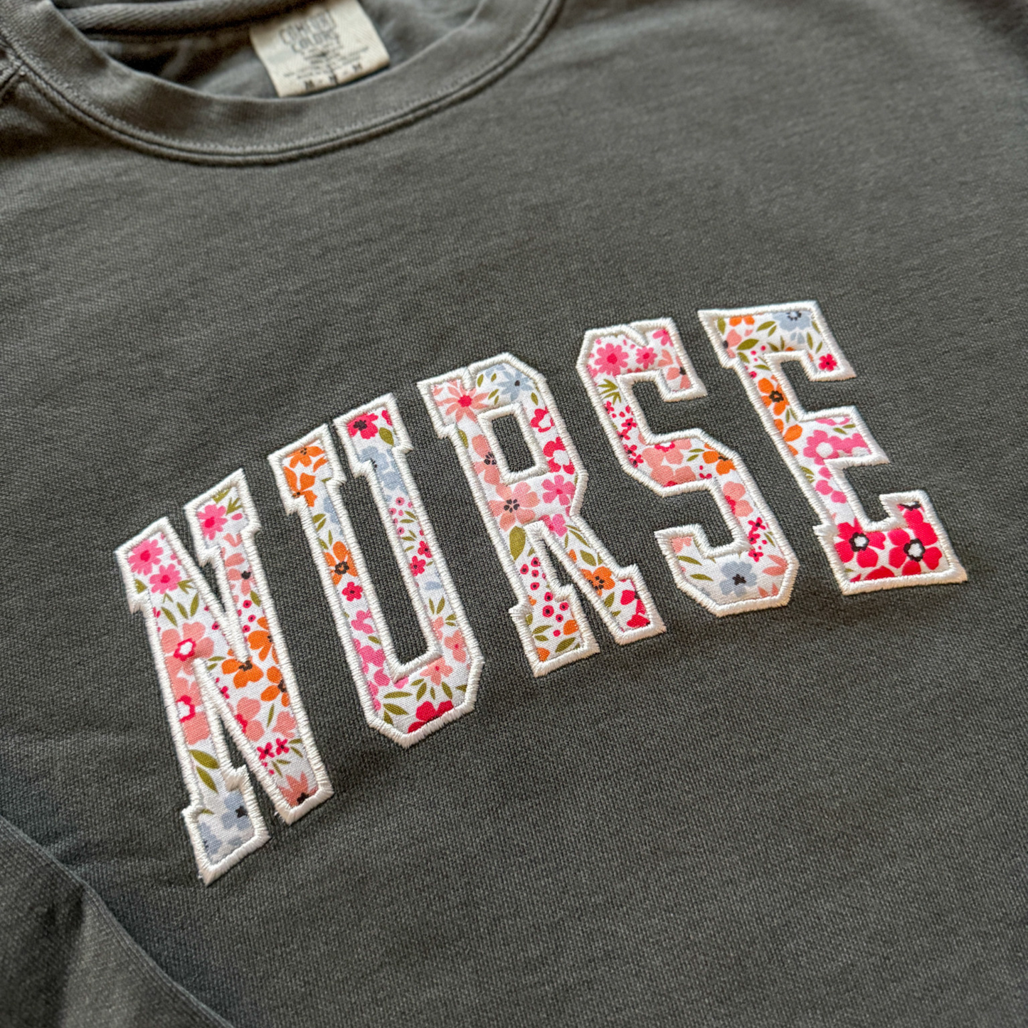 Nurse Applique Embroidered Crewneck