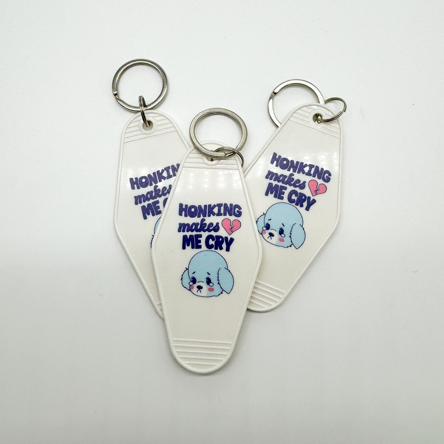 Honking Makes Me Cry Hotel Keychain