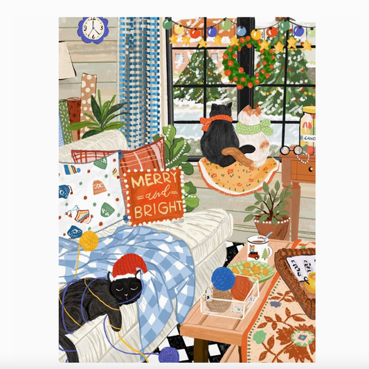 A Cozy Cat Christmas 1000 Piece Puzzle