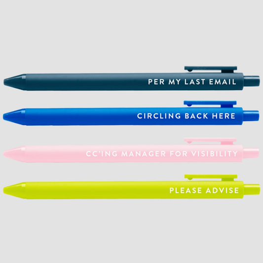 Passive Aggressive Corporate Lingo Jotter Pen Set