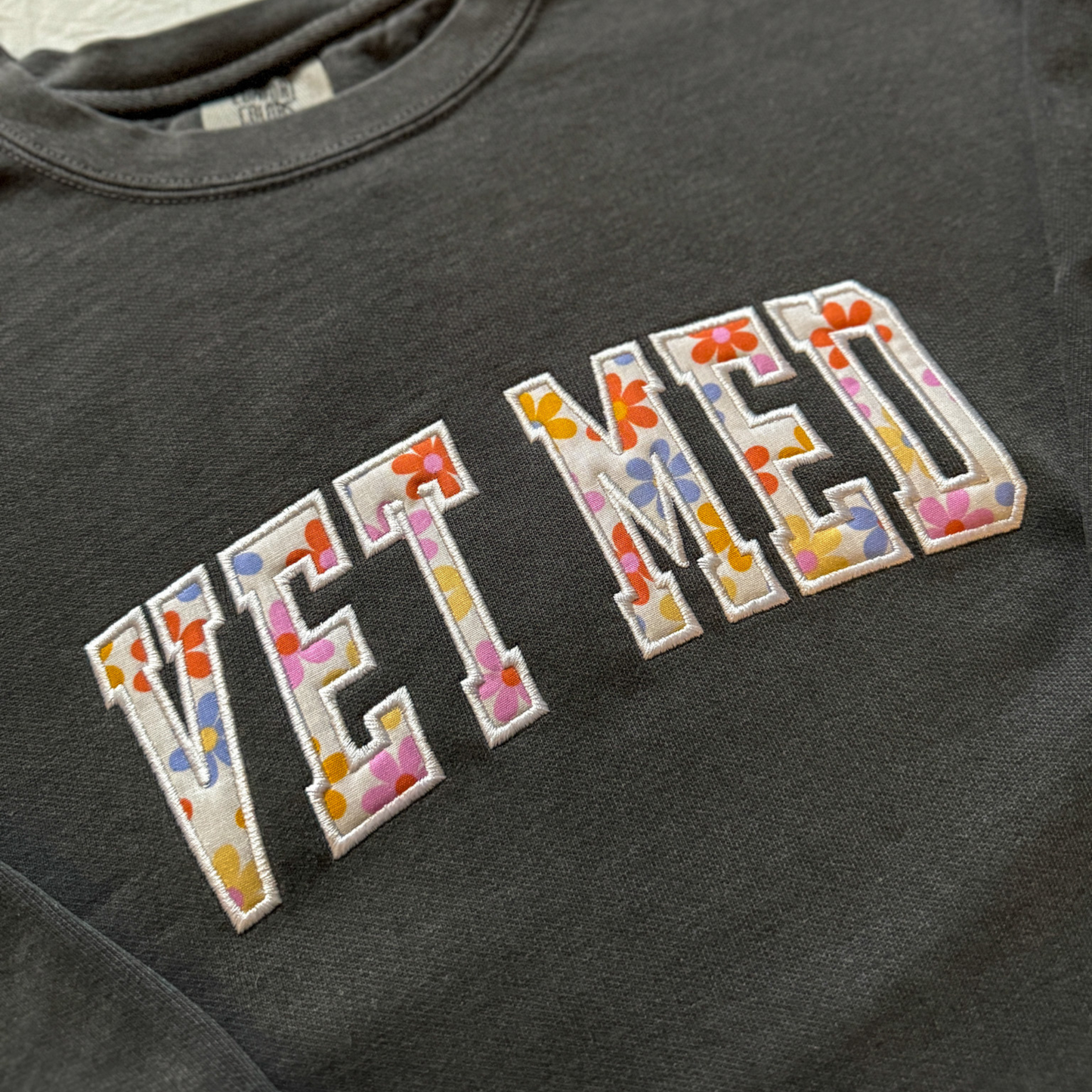 Vet Med Applique Embroidered Crewneck