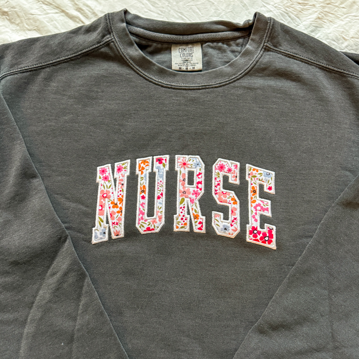 Nurse Applique Embroidered Crewneck