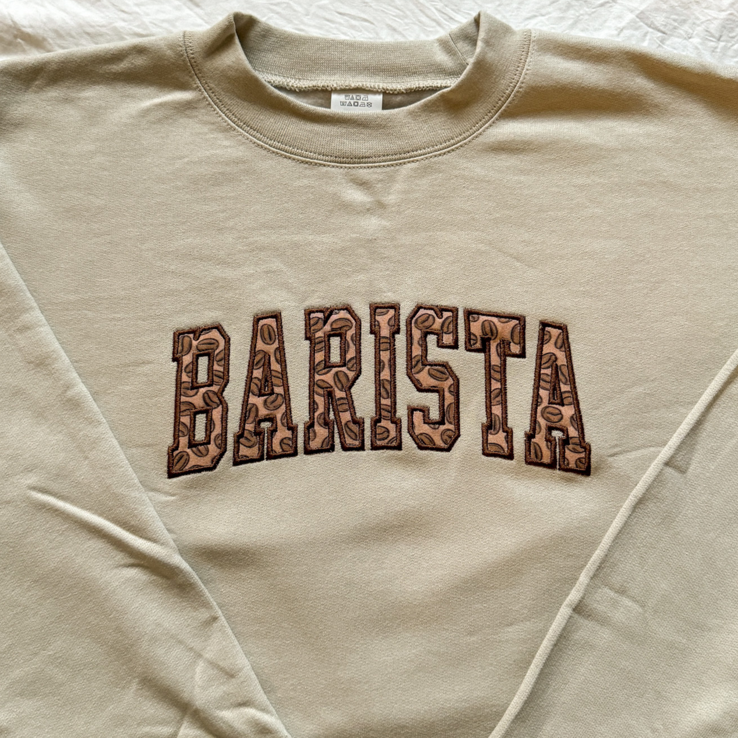 Barista Applique Embroidered Crewneck