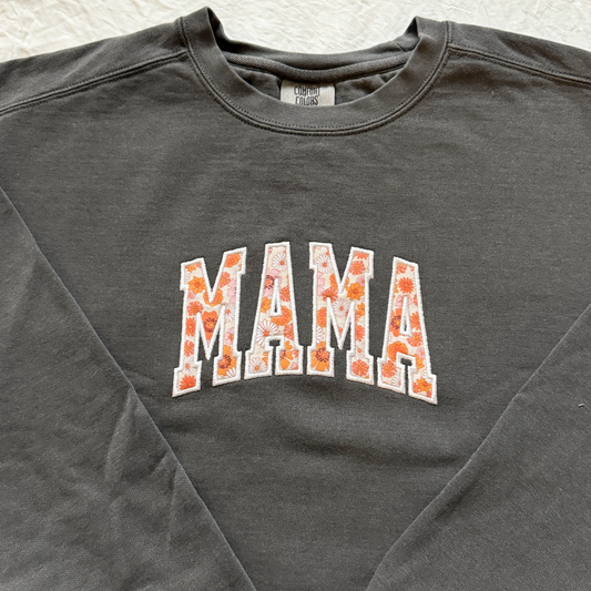 Mama Applique Embroidered Crewneck