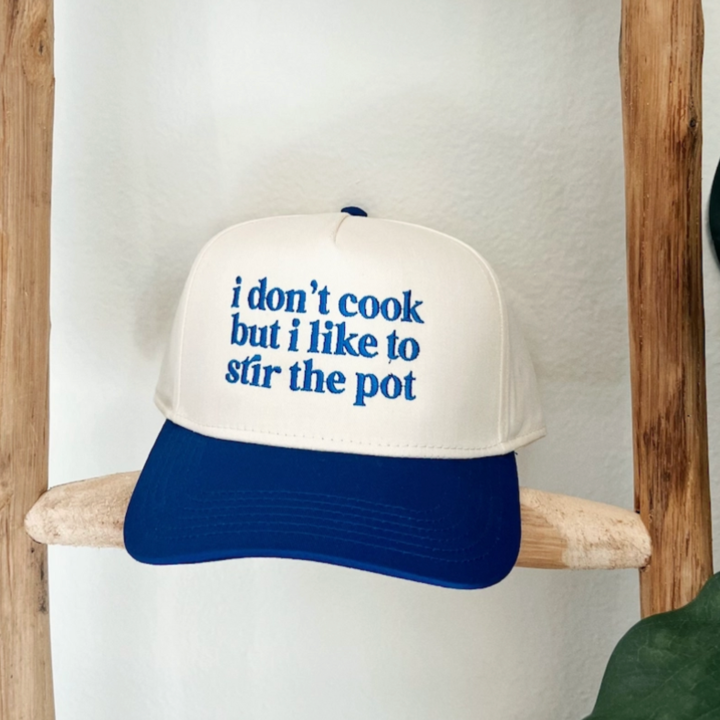 I Don't Cook But I Like to Stir the Pot Vintage Trucker Hat