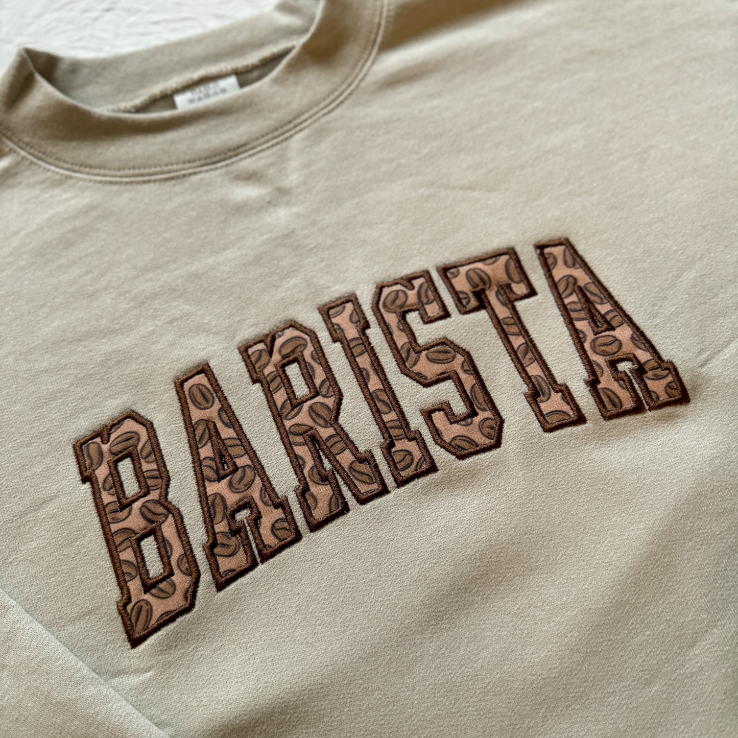 Barista Applique Embroidered Crewneck