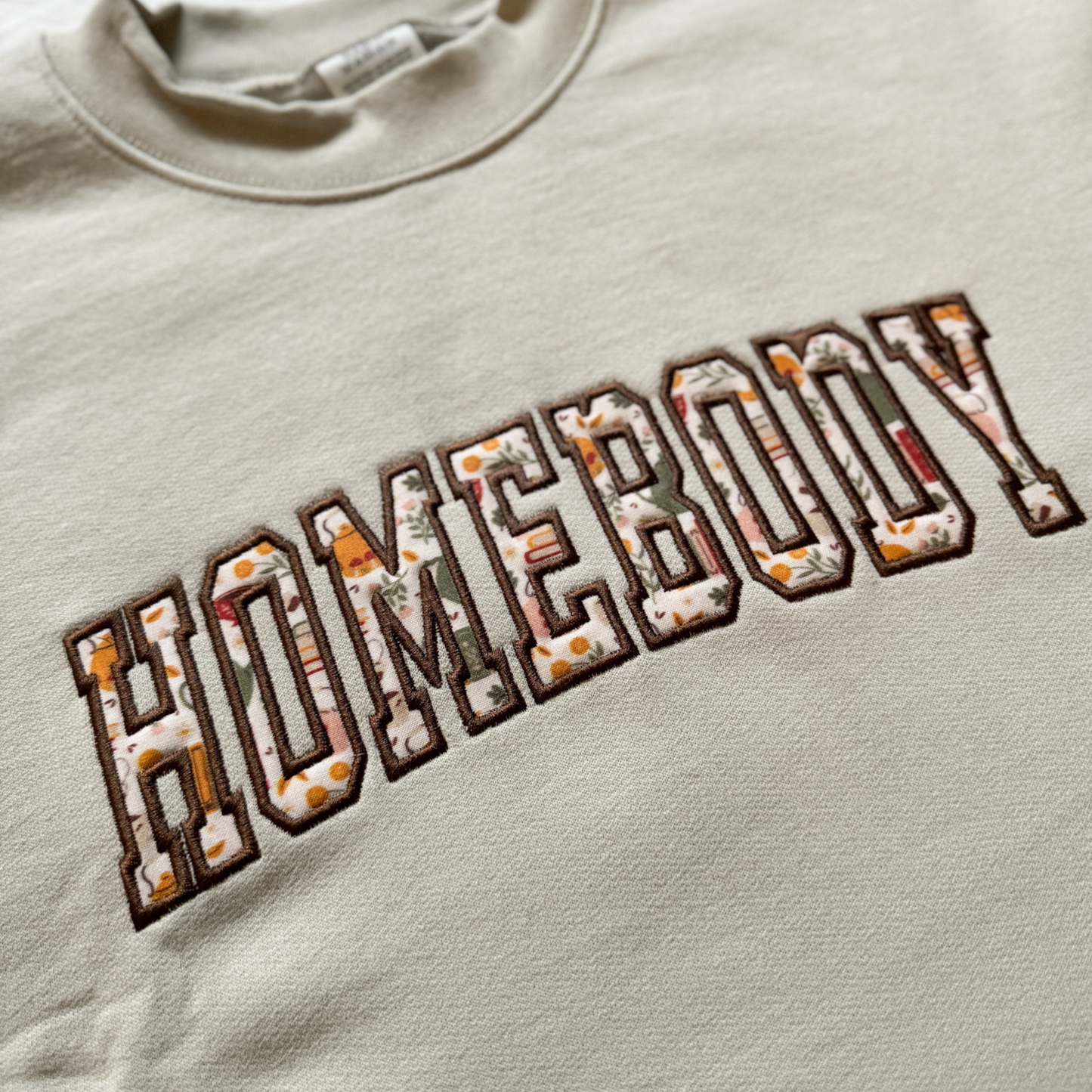 Homebody Applique Embroidered Crewneck