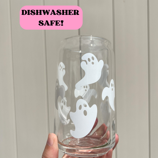 16 oz Ghost Glass Cup