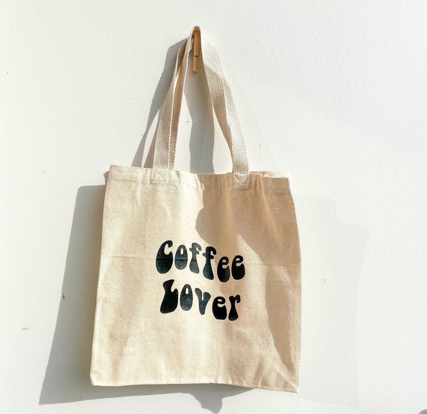 Coffee lover canvas tote bag